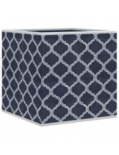 Scatole Portaoggetti 4 pz Blu 32x32x32 cm Tessuto non Tessuto