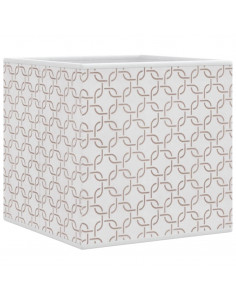 Scatole Portaoggetti 4 pz Crema 32x32x32 cm Tessuto non Tessuto