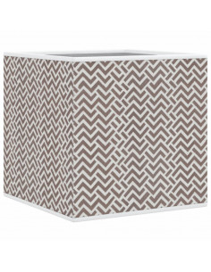 Scatole Portaoggetti 4pz Marrone 32x32x32cm Tessuto non Tessuto