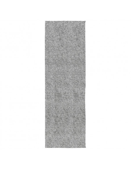 Tappeto Shaggy a Pelo Lungo Moderno Grigio 80x250 cm