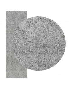 Tappeto Shaggy a Pelo Lungo Moderno Grigio 80x250 cm 2