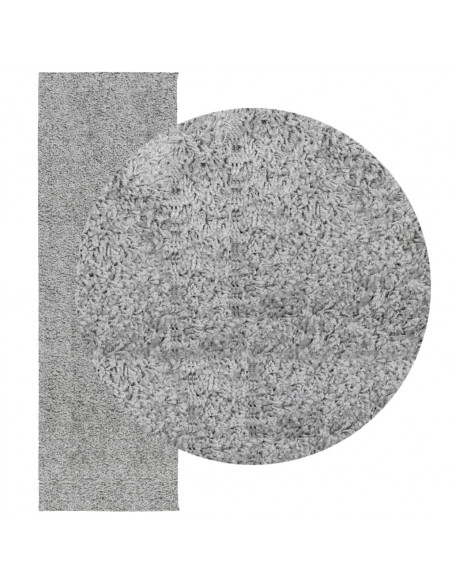 Tappeto Shaggy PAMPLONA a Pelo Lungo Moderno Grigio 80x250 cm