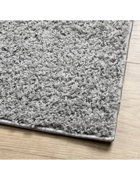 Tappeto Shaggy PAMPLONA a Pelo Lungo Moderno Grigio 80x250 cm