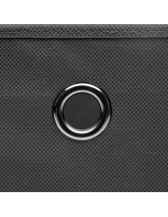 Scatole Portaoggetti con Coperchi 10pz Grigi 32x32x32cm Tessuto