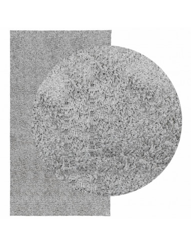 Tappeto Shaggy a Pelo Lungo Moderno Grigio 80x150 cm