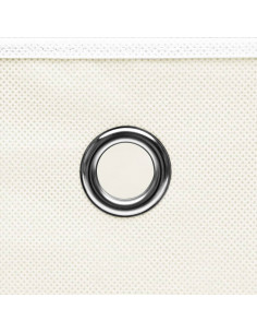 Scatole Portaoggetti con Coperchi 4pz Bianco 32x32x32cm Tessuto