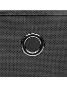 Scatole Portaoggetti con Coperchi 4pz Grigi 32x32x32 cm Tessuto