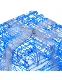 Scatole Regalo Decorative Natale in Acrilico 3 pz Bianco Freddo