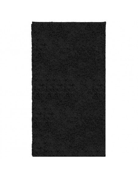 Tappeto Shaggy a Pelo Lungo Moderno Nero 60x110 cm