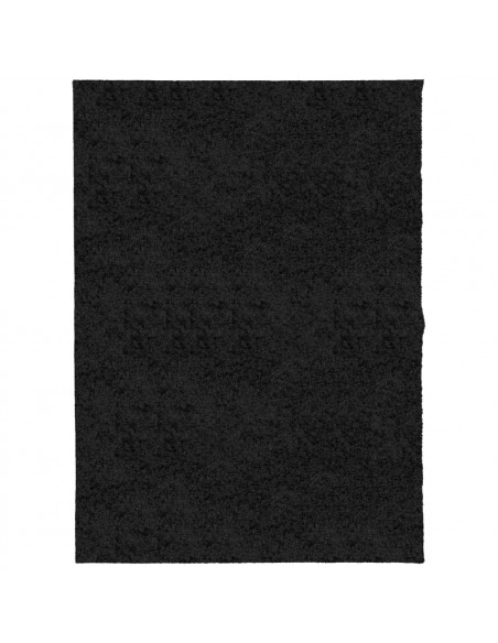 Tappeto Shaggy a Pelo Lungo Moderno Nero 140x200 cm