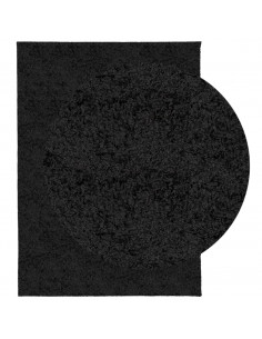Tappeto Shaggy a Pelo Lungo Moderno Nero 140x200 cm 2