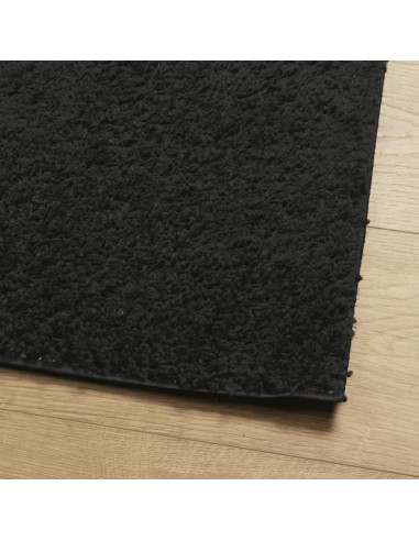Tappeto Shaggy a Pelo Lungo Moderno Nero 140x200 cm