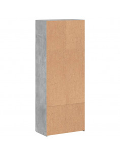 Schedario Grigio Cemento 60x32x153 cm in Truciolato 2