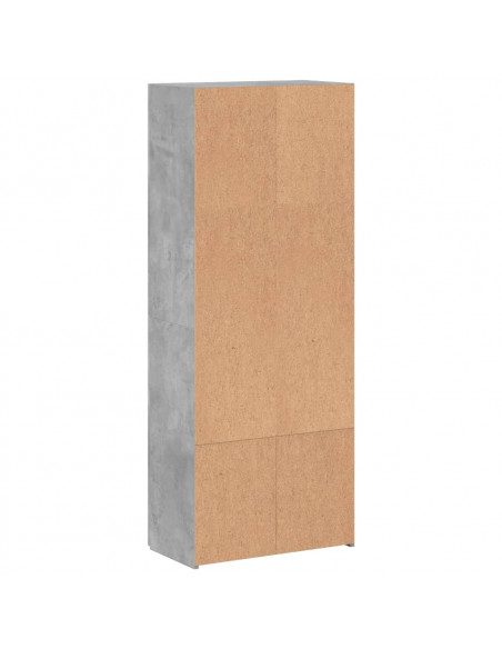 Schedario Grigio Cemento 60x32x153 cm in Truciolato