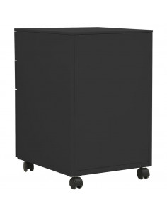 Schedario Mobile Antracite 39x45x60 cm in Acciaio