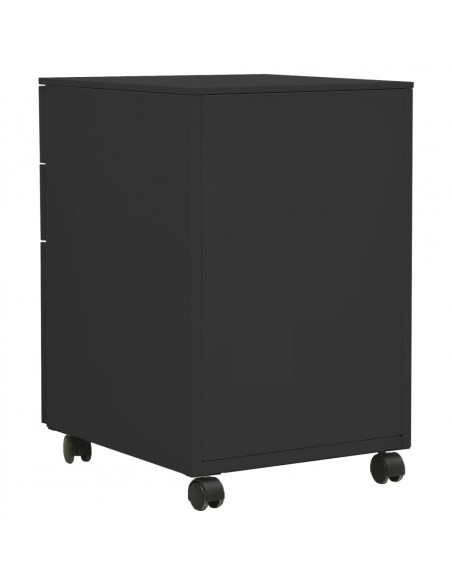 Schedario Mobile Antracite 39x45x60 cm in Acciaio