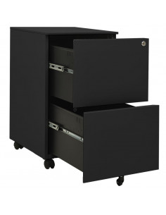 Schedario Mobile Antracite 39x45x67 cm in Acciaio 2