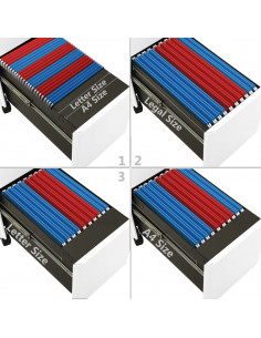 Schedario Mobile Bianco 30x45x59 cm in Acciaio