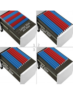 Schedario Mobile Grigio Chiaro 30x45x59 cm in Acciaio 2