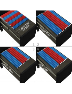 Schedario Mobile Nero 30x45x59 cm in Acciaio 2