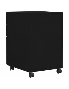 Schedario Mobile Nero 39x45x60 cm in Acciaio 2