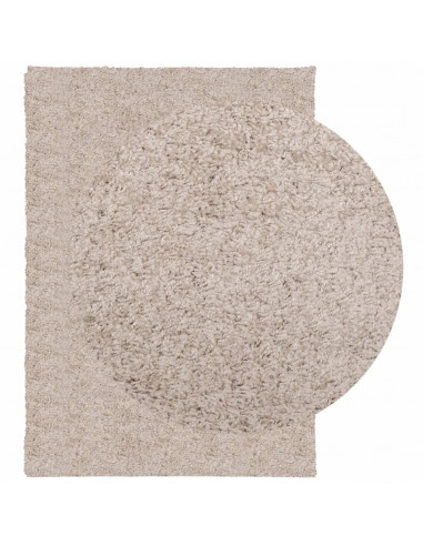 Tappeto Shaggy a Pelo Lungo Moderno Beige 120x170 cm