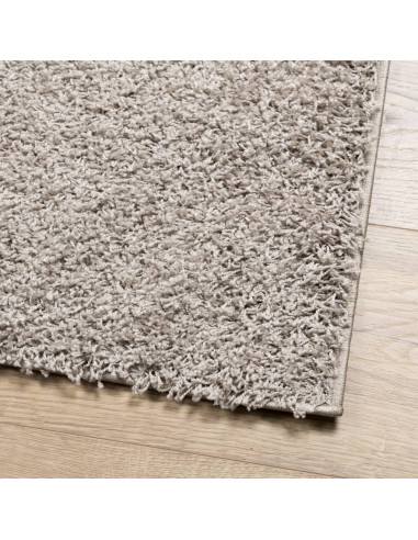 Tappeto Shaggy a Pelo Lungo Moderno Beige 120x170 cm