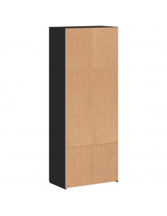 Schedario Nero 60x32x153 cm in Truciolato