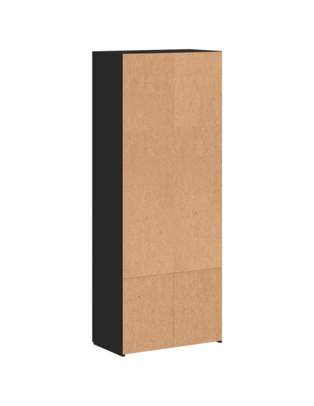 Schedario Nero 60x32x153 cm in Truciolato