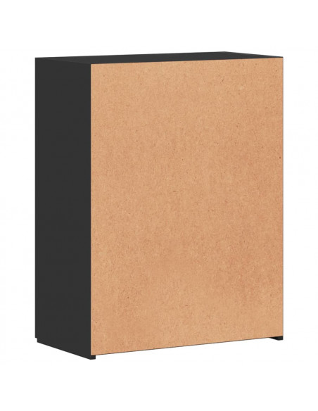 Schedario Nero 60x32x77,5 cm in Legno Multistrato