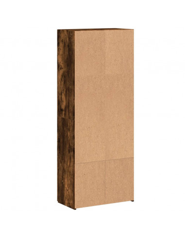 Schedario Rovere Fumo 60x32x153 cm in Truciolato