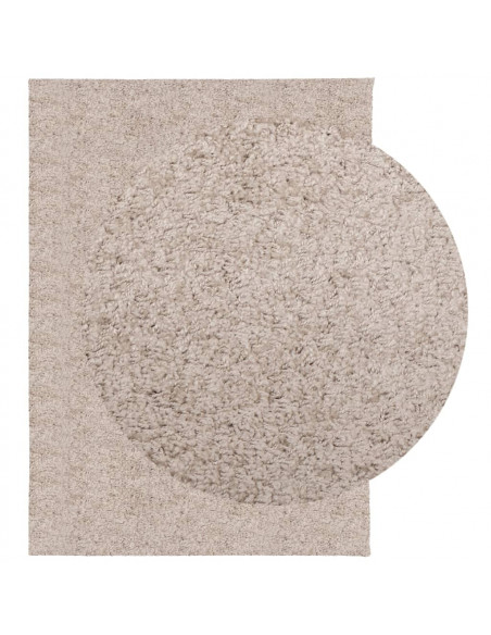Tappeto Shaggy a Pelo Lungo Moderno Beige 240x340 cm