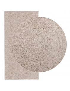Tappeto Shaggy a Pelo Lungo Moderno Beige 100x200 cm 2