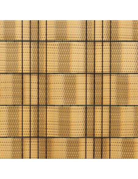Schermi da Balcone 10 pz Marrone Chiaro 255x19 cm in Polyrattan