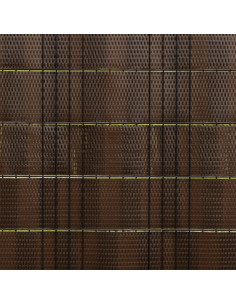 Schermi da Balcone 10 pz Marrone e Nero 255x19 cm in Polyrattan 2