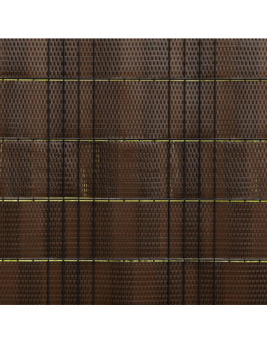 Schermi da Balcone 10 pz Marrone e Nero 255x19 cm in Polyrattan