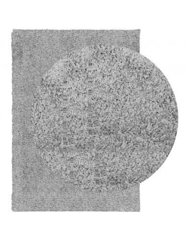 Tappeto Shaggy a Pelo Lungo Moderno Grigio 160x230 cm
