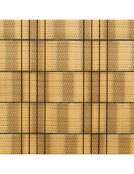 Schermi da Balcone 5 pz Marrone Chiaro 255x19 cm in Polyrattan