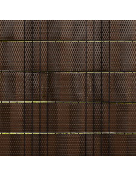 Schermi da Balcone 5 pz Marrone e Nero 255x19 cm in Polyrattan