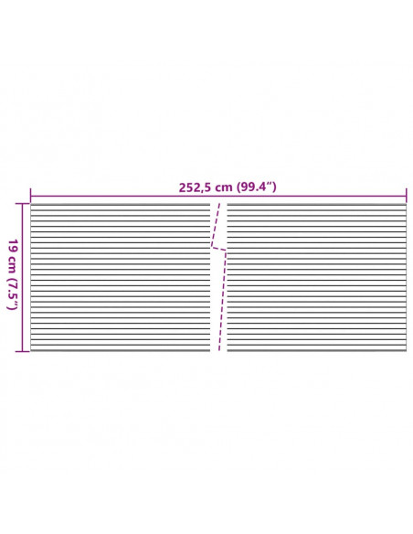 Schermi Privacy da Giardino 10 pz Grigio 252,5x19 cm PVC