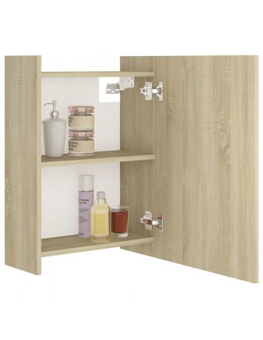 Mobile Bagno con Specchio Rovere Sonoma 62,5x20,5x64Multistrato