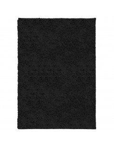Tappeto Shaggy a Pelo Lungo Moderno Nero 120x170 cm