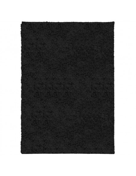 Tappeto Shaggy a Pelo Lungo Moderno Nero 120x170 cm
