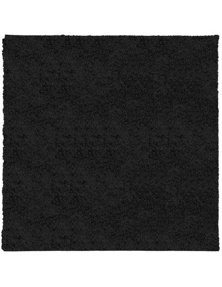 Tappeto Shaggy a Pelo Lungo Moderno Nero 240x240 cm
