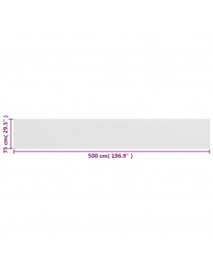 Schermo Frangivista per Balcone Bianco 75x500 cm in HDPE