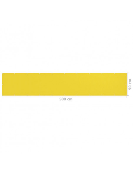 Schermo Frangivista per Balcone Giallo 90x500 cm in HDPE