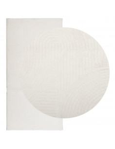 Tappeto IZA a Pelo Corto Aspetto Scandinavo Crema 100x200 cm 2