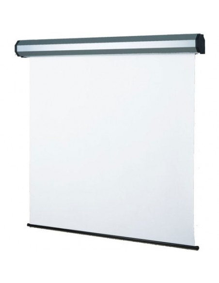 SCHERMO PROIEZIONE ELETTRICO 240x250cm 1:1 Tela Bianca Ignifuga Modello Professional
