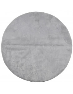 Tappeto IZA a Pelo Corto con Aspetto Scandinavo Grigio Ø 100 cm