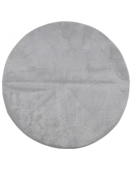 Tappeto IZA a Pelo Corto con Aspetto Scandinavo Grigio Ø 100 cm